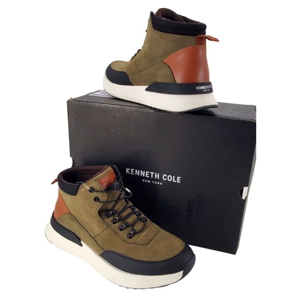 Kenneth Cole Sneakers 10 Life Light High Top Vegan Suede Outdoor Fashion Shoes - Picture 3 of 15